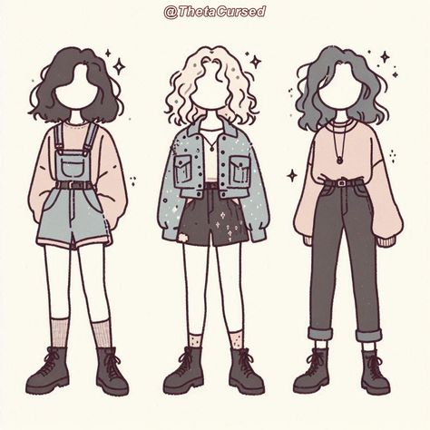 Outfit Ideas Drawing Female Casual, Outfit Ideas Drawing Female, Outfit Ideas Drawing, Digital Outfits, 20 Outfits, Drawing Female, Clothing Design Sketches, Body Reference Drawing, Aesthetic Outfit Ideas