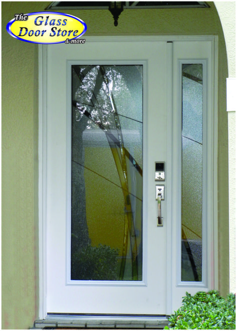 Single Glass Door Design, Exterior Doors With Glass Panels Modern, Single Glass Front Door, Glass Inserts For Front Doors, Single Front Doors With Glass Panels, Horizontal Fences, Single Exterior Doors, Front Door With Glass, Single Patio Door