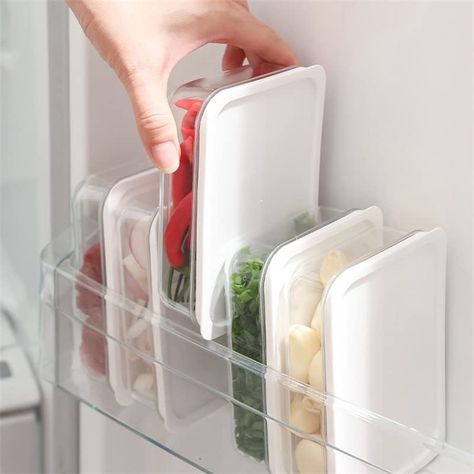 PRICES MAY VARY. Perfect Size for Storage: Our food storage containers includes 6pack, each pack is 400ml, suitable for refrigerator, pantry cabinets and kitchen. Stackable design makes them a good helper for saving space. Convenient to Use: The transparent color allows you to see what is present inside the containers easily. Please notice that you need to hand wash the fruit storage containers for fridge, dishwasher and microwave is not supported. Food Grade Material: Plastic construction is BP Fridge Organisers, Refrigerator Organization, Refrigerator Storage, Fruit Storage, Door Organizer, Fridge Organization, Kitchen Refrigerator, Food Storage Boxes, Storage Boxes With Lids