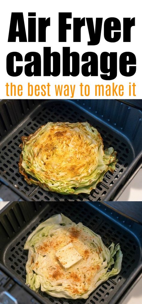 Air Fryer Cabbage, Fryer Cabbage, Air Fryer Recipes Meat, Air Fryer Recipes Healthy Low Carb, Dessert Chef, Air Fryer Recipes Vegetarian, Cabbage Steaks, Dinners Easy, Cooks Air Fryer