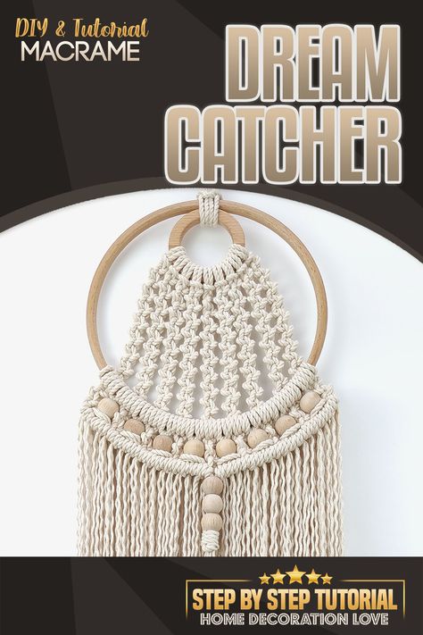 Macrame Dream Catcher Tutorial, Diy Macrame Plant Hanger Easy, Macrame Instructions, Macrame Belt, Circular Weaving, Wall Macrame, Dream Catcher Patterns, Dream Catcher Tutorial, Crochet Plant Hanger