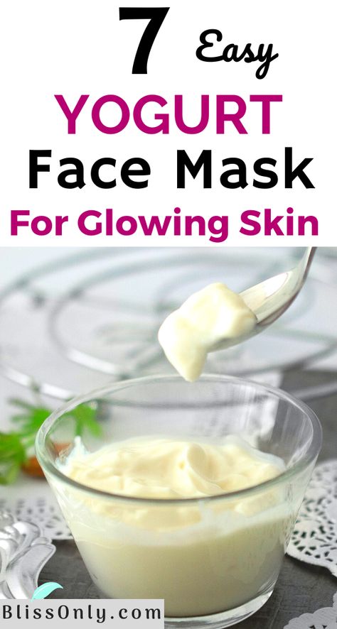 Yogurt Face Mask Diy Glowing Skin, Face Whitening Mask Glowing Skin, Moisture Face Mask, Yogurt Mask Face, Greek Yogurt Face Mask, Face Mask For Glowing Skin, Yoghurt Face Mask, Yoghurt Mask, Face Wrinkles Anti Aging