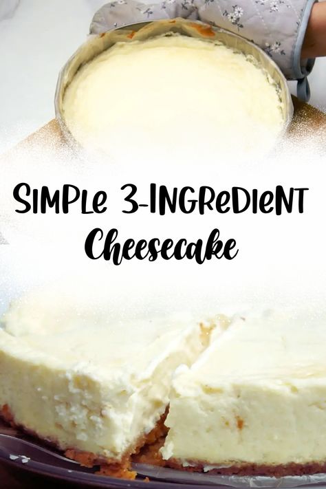 Hello to all baking enthusiasts and cheesecake lovers! If you're looking for a simple yet incredibly delicious dessert to try, why not experiment with my 3-ingredient cheesecake made with condensed milk? Give it a go, you won't be disappointed! Evaporated Milk Cheesecake, Eggless No Bake Cheesecake, Cream Cheese And Sweet Condensed Milk, No Egg Cheesecake Recipes, Cheesecake Recipes With Condensed Milk, No Bake Cheesecake Recipes 4 Ingredients, Cheesecake Sweetened Condensed Milk, 3 Ingredient Cheesecake No Bake, No Bake Cheesecake With Condensed Milk