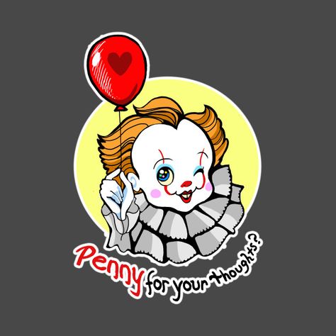 Check out this awesome 'Kawaii+Pennywise+the+Winking+Clown' design on @TeePublic! Pennywise Cartoon, Es Pennywise, Lion King Quotes, Spooky Pictures, Horror Movie Night, It Pennywise, Cartoon Tattoo, Pennywise The Dancing Clown, It The Clown Movie