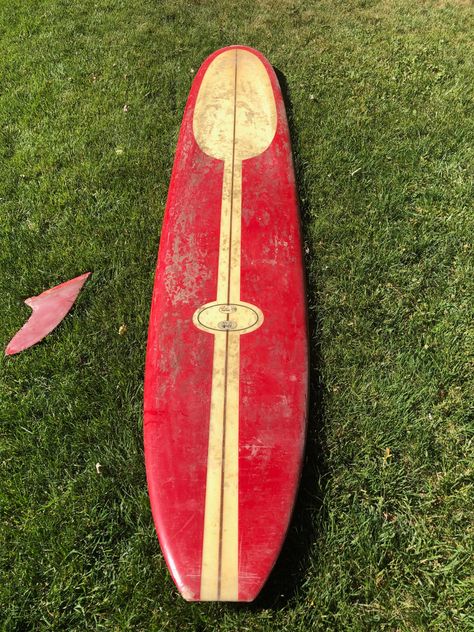 Greg noll dacat red vintage surfboard longboard Longboard Design, Vintage Surfboards, Wood Surfboard, Custom Surfboards, Long Board, Surf Boards, Surf Photography, Vespa Vintage, Surfing Photography