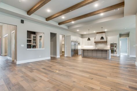 Love this. Love the color love the size. Even the flat ceiling is not bad. 10 Ft Ceilings With Beams, Faux Wood Beams In Tray Ceiling, Flat Ceiling Beam Ideas, Wood Beams Short Ceiling, Adding Beams To Flat Ceiling, Wooden Ceiling Beams Living Rooms, Flat Beams Ceiling, Foe Beams Ceiling, Flat Ceiling Beams