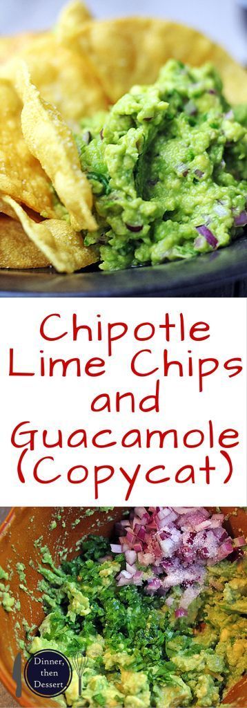 You've had the Barbacoa Beef Burrito, now you can enjoy the Chips and Guacamole that go with it! Salty Lime Tortilla Chips just like you love at Chipotle served with their authentic guacamole. You'll never want premade chips or dip again! Authentic Barbacoa, Chipotle Chips, Lime Chips, Chipotle Recipe, Lime Tortilla Chips, Authentic Guacamole Recipe, Authentic Guacamole, Chips And Guacamole, Chipotle Copycat Recipes