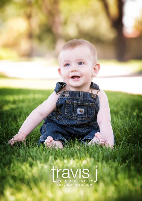 6 month baby outdoor photo, overalls, Travis J Photography, Colorado 6 Month Overall Pictures, Baby Boy Outdoor Photoshoot, Baby Maverick, Easter Baby Photos, Roots Photography, 6 Month Baby Picture Ideas, Month Photos, Baby Milestones Pictures, Kid Outfits