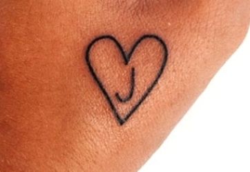 J Letter Tattoo, Letter J Tattoo, J Letter, Small Tattoos For Women, J Tattoo, Heart Simple, Letter Tattoo, L Tattoo, Dandelion Tattoo