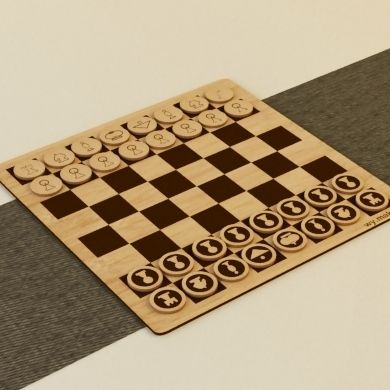 Laser engraved chess board made from bamboo.  Available from Ponoko for $138 Laser Cut Templates, Laser Cut Designs, Laser Cut Mdf, Wood Games, Laser Engraved Ideas, Game Boards, Cnc Projects, Diy 3d, Wooden Chess