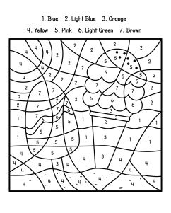 Free Printable Paint By Numbers For Kids – I Am Krsitin Summer Coloring Pages For Kids, Summer Coloring Sheets, Coloring Games For Kids, Learning Games For Preschoolers, Preschool Math Games, Color By Number Printable, A Coloring Page, Summer Coloring, Free Activities For Kids