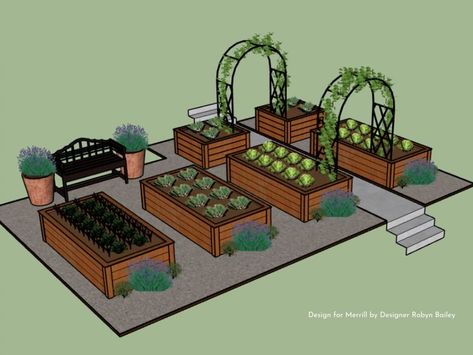 Vege Garden Design, Quotes Gardening, Raised Planters, Tools Tattoo, Space Garden, Garden Tattoo, Backyard Garden Layout, Garden Layout Vegetable, Small Vegetable Gardens