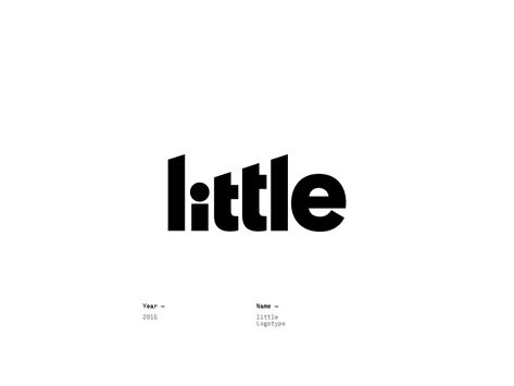 little by Radomir Tinkov Logo Typo, Logo Design Agency, Typographie Inspiration, Logo Personal, Design Alphabet, Inspiration Logo Design, Logo Design Set, Logo Luxury, Typo Logo