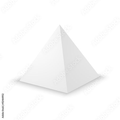 White Pyramid, Blank White, Pyramid, Adobe Stock, Stock Vector, Stock Images, White