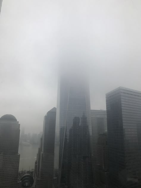 freedom tower, cloudy day, clouds, NYC, big apple, aesthetic, gloomy, spring Gloomy Nyc Aesthetic, Light Gray Aesthetic, Cloudy Day Aesthetic, The Basketball Diaries Aesthetic, Cloudy City, The Basketball Diaries, Diaries Aesthetic, Nyc Office, Environment Architecture