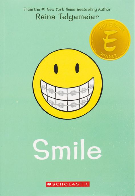 Smile Raina Telgemeier, Raina Telgemeier, Best Children Books, Book Jacket, Cool Books, Barnes And Noble, Children’s Books, Book Series, Memoirs