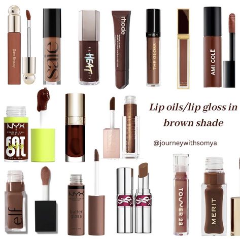 Lipgloss Makeup, Lip Oils, Sephora Skin Care, Makeup For Black Skin, Lip Cosmetics, Brown Lipstick, Gloss À Lèvres, Brown Shade, Brown Makeup