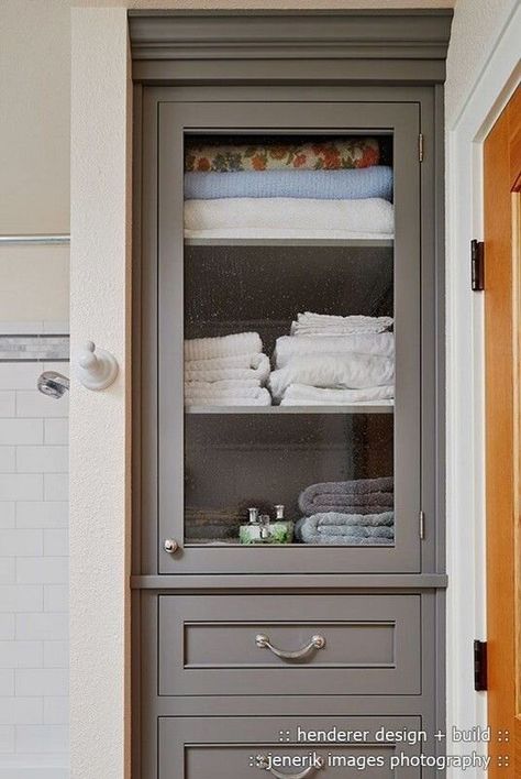 Small Linen Cabinet Makeover: Inspiration & Before — Katrina Blair | Interior Design | Small Home Style | Modern LivingKatrina Blair Bathroom Closet Storage, Bathroom Linen Closet, Linen Closet Storage, Craftsman Bathroom, Linen Closets, Built In Cabinet, Linen Cabinets, Bathroom Linen Cabinet, Bad Inspiration