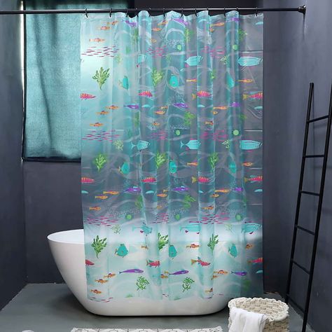 PRICES MAY VARY. High-quality EVA plastic, One-sided print, waterproof. Each curtain contains 12 hooks, and the generous size is sure to fit most bathtubs and showers. modern art untouched wild underwater aquatic world corals exotic fishes seascape.Unique. Genuine. Fun. After bathing, you can directly use the shower to rinse the shower curtain, and gently brush the bottom edge of the shower curtain with a soft brush and water. Decorate your bathroom with these unique curtains. We hope that our s Showers Modern, Under The Sea Bathroom, Curtain Lining, Nautical Shower Curtain, Ocean Themed Bathroom, Ocean Living, Ocean Themed Rooms, Tropical Curtains, Sea Bathroom