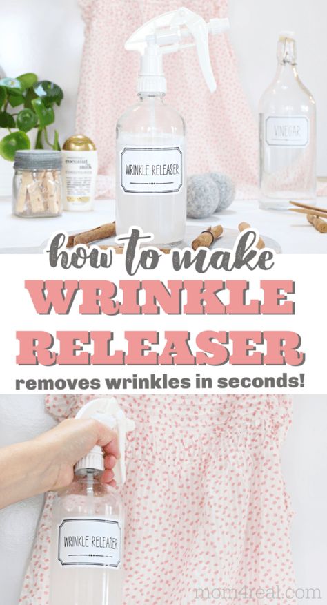 Nobody likes to wear wrinkled clothes, and sometimes you may not have time to iron or steam them. Other times, you may not have an iron or steamer available. That's why I love wrinkle releaser! This easy tutorial will show you How to Make DIY Wrinkle Releaser Spray that will quickly remove wrinkles from your clothing...no ironing necessary! Ironing Spray, Wrinkle Release Spray, Diy Wrinkles, Acne Prone Skin Care, Wrinkle Release, Lotion For Oily Skin, Tips For Oily Skin, Wrinkled Clothes, Diy Sprays