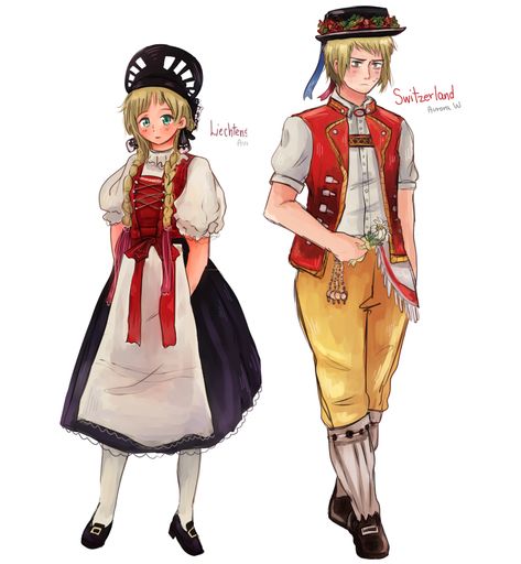 Switzerland Clothes, Switzerland Hetalia, Liechtenstein Hetalia, Aph Switzerland, Hetalia Liechtenstein, Hetalia Switzerland, Civilization Game, Europe Culture, Country Men