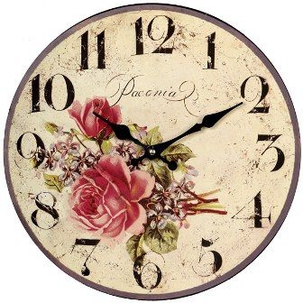 rose clock Vintage Saat, Clock Printable, Rose Clock, Wall Clock Wooden, Miniature Printables, Hanging Clock, Rose Wall, Clock Art, Images Vintage