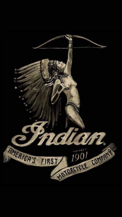 Harley Davidson Posters Vintage, Indian Motorcycle Tattoo, Indian Motorcycle Art, Indian Motorcycle Logo, Indian Cycle, Indian Motorbike, Indian Motors, Watercolor Indian, Indian Logo