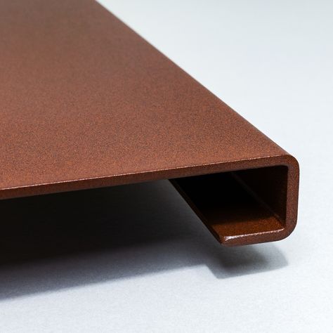 CORTEN || One of our favourite Interpon powder coating finishes, this finish mimics the textured, rustic and distinctive appearance of corten steel. #HekaHoods Find out more at hekahoods.com.au Corten Steel Texture, Heka Hoods, Emerging Technologies, Aging Metal, Steel Detail, Steel Beams, Steel Sheet, Corten Steel, Steel Table