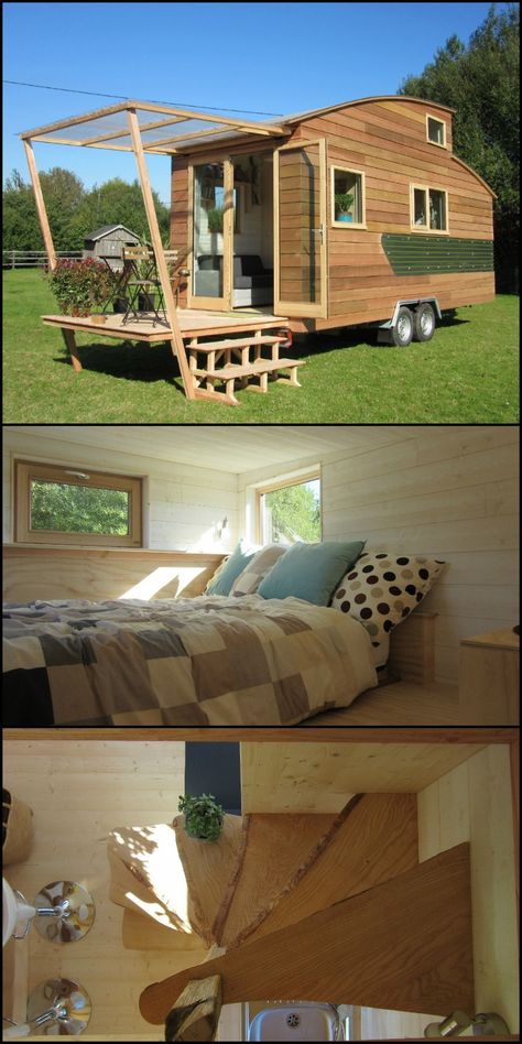 Want to live a literally simpler but more adventurous life? Perhaps La Tiny House can help you realise your dream! http://architecture.ideas2live4.com/2016/04/21/la-tiny-house/ La Tiny House is a company that custom builds tiny homes on wheels. The goal is not mainly to build houses for frequent traveling or moving but to reduce homeowner's expenses and environmental impact. These homes may be tiny but they won't cramp your style. They are perfect for off-grid living although they can al... Build Tiny House, Small Houses On Wheels, Wohne Im Tiny House, Tiny Home On Wheels, Adventurous Life, Tiny House Inspiration, Home On Wheels, Casa Container, Tiny House Movement