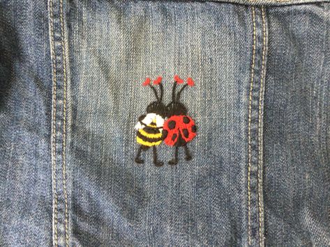 Ladybug Embroidery, Embroidery, Collage, Sewing, Pins, Clothes, Patchwork