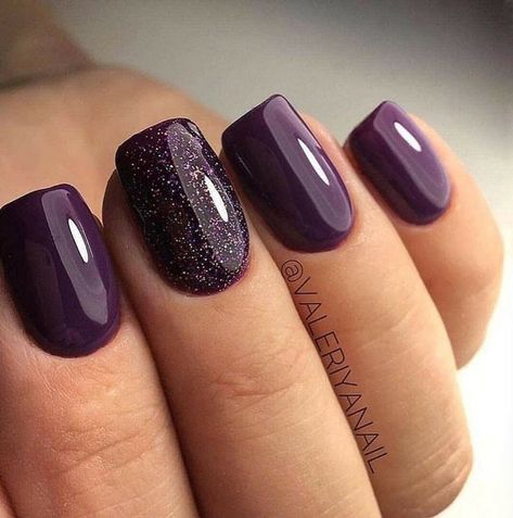 Nagellack Trends, Purple Nail, Short Acrylic, Nail Ring, Manicure Ideas, Colorful Nail Designs, Short Acrylic Nails Designs, Manicures Designs, Dipped Nails