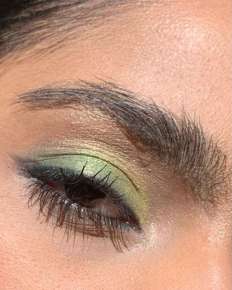 What would you call this shade of green? 💚 Not quite sure if it fits the new “sage green” trend we’ve all been obsessing over 🤔 Makeup For Green And White Outfit, Pista Colour Eye Makeup, Cute Green Makeup Looks, Sage Green Makeup, Sage Eyeshadow, Diy Eyelash Growth Serum, Mint Green Outfits, Eid Makeup, Skz Concert