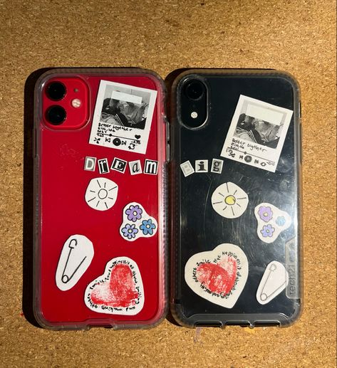 Matching Phone Cases Diy, Couple Phone Cases Aesthetic, Aesthetic Friendship, Couples Stuff, Matching Phone Cases, Couples Phone Cases, Instagram Captions Clever, Collage Phone Case, Case Ideas