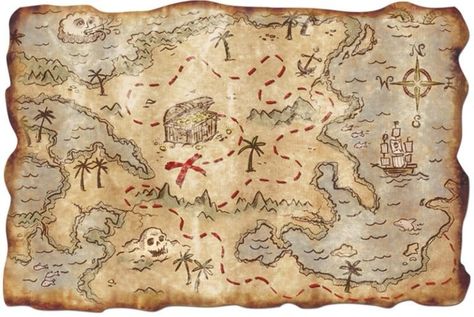 Coloriage carte au trésor : dessins à imprimer gratuitement Pirate Party Games, Pirate Map, Pirate Treasure Maps, Map Games, Pirate Birthday Party, Treasure Map, Buried Treasure, Pirate Treasure, Fun Games For Kids