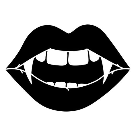 Vampire Clip Art, Vampire Mouth Tattoo, Vampire Mouth Drawing, Vampire Teeth Drawing, Vampire Icon, Painting Vibes, Vampire Halloween Party, Mouth Clipart, Mouth Graphic