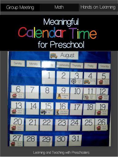 Meaningful Calendar Time in Preschool Preschool Calendar Time, Make Calendar, Morning Calendar, Preschool Calendar, Activity For Preschool, Calendar Numbers, Preschool Planning, Calendar Time, Early Childhood Classrooms