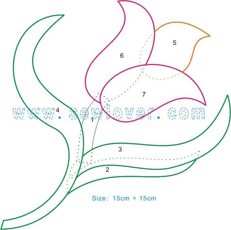 Tulip applique pattern: Flower Templates For Quilts, Tulip Applique, Appliqué Quilts, Tulip Pattern, Applique Quilt Patterns, Applique Templates, Applique Quilting, Patch Aplique, Pola Sulam