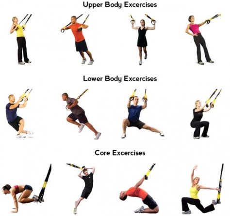 TRX Suspension Training Exercise Poster with 12 Different Exercises Suspension Workout, Trx Yoga, Trx Suspension Training, Trx Suspension, Workout Man, Trx Training, Suspension Trainer, Trx Workouts, Indoor Workout