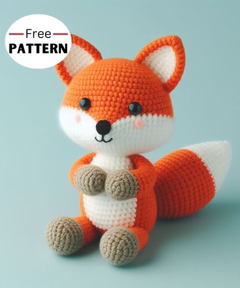 Free Cuddle Me Fox Amigurumi Pattern Crochet Fox Pattern Free Amigurumi, Easy Crochet Fox Pattern Free, Crochet Amigurumi Fox Free Pattern, Fox Crochet Pattern Free, Easy Fox Crochet Pattern, Fox Amigurumi Free Pattern, The Crochet Fox, Arigumi Crochet Fox, Crochet Fox Pattern Free