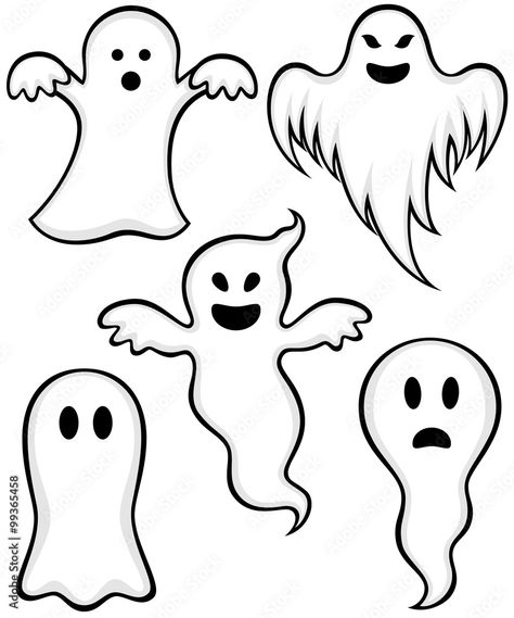 Ghost Drawing Easy, Veselý Halloween, Moldes Halloween, Ghost Drawing, Homemade Halloween Decorations, Ghost Cartoon, Halloween Classroom, Halloween Preschool, Halloween Silhouettes