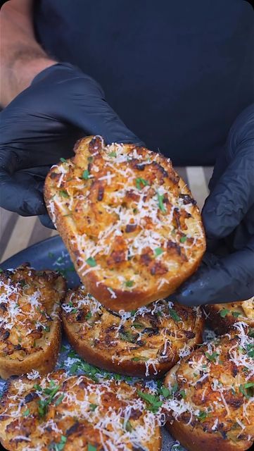 Seafood Network🦞🦐🦀🦑🐙🍤 on Instagram: "Smoked shrimp and crab garlic bread 🍞  @grillin_with_dad   This will be your new favorite seafood appetizer.   For the topping:   - 1lb shrimp, roughly chopped - 1lb lump crab meat - ½ cup mayo - ½ cup breadcrumbs - ¼ cup shredded cheese - Handful green onion - 2 tbsp AP seasoning   Mix and spoon the mixture over frozen Texas toast. This was cooked on @webergrills Searwood at 350 degrees for about 20 minutes, until golden brown.   Remove from the grill, top with fresh parmesan, parsley and lemon juice.   Easy and delicious! 🤤" Easy Shrimp Toast, Grilled Crab, Smoked Shrimp, Lump Crab Meat, Cajun Crawfish, Shrimp Toast, Lump Crab, Texas Toast, Seafood Appetizers