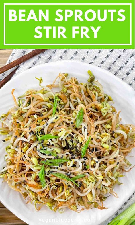 Recipes With Bean Sprouts, Bean Sprouts Recipes, Bean Sprout Stir Fry, Stir Fry Bean Sprouts, Stir Fry Vegan, Recipes Using Beans, Bean Sprout Recipes, Bean Sprout Salad, Vegetable Side Dishes Healthy