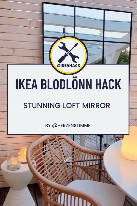 Loft Mirror, Mirror Ikea, Mirror Hack, Diy Ikea Hacks, Mirror Tiles, Reflective Surfaces, Ikea Diy, Large Mirror, Ikea Hack