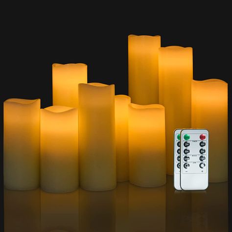 Remote Control Candles, Flameless Candle Set, Bedroom Candles, Ivory Candles, Fake Candles, Candle Night, Battery Candles, Led Pillar Candle, Electric Candles