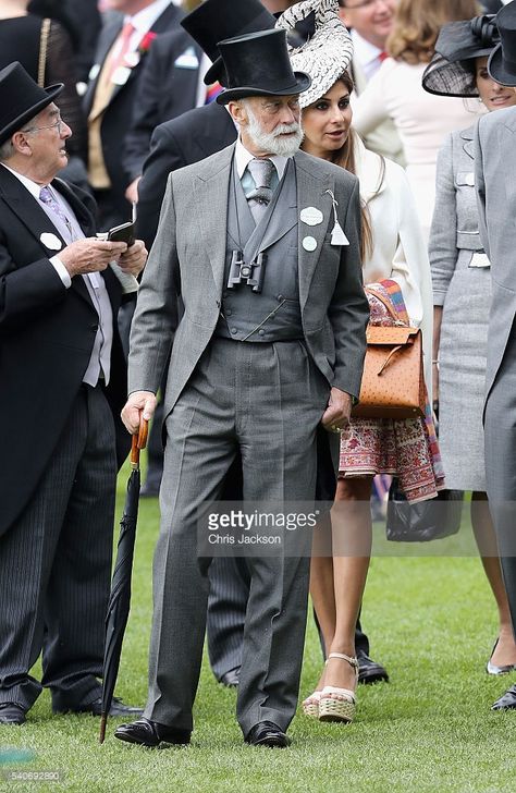 Royal Suits For Men, Princess Michael Of Kent, Ascot Outfits, Charlize Theron Style, Formal Garden Design, Prince Michael Of Kent, Older Mens Fashion, Stylish Mens Suits, Morning Dress