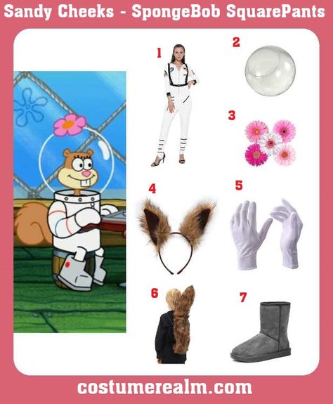 Sandy Squirrel Halloween Costume, Sandy Cheeks Halloween Costume, Sandy Cheeks Costume Diy, Sandy Costume Spongebob, Sandy Spongebob Costume, Sandy Cheeks Costume, Spongebob Halloween Costumes, Spongebob Rave, Sandy From Spongebob