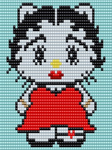 Betty Boop Pixel Art Grid, Betty Boop Pixel, Square Grid Pattern, Celtic Knot Tattoo, Knot Tattoo, Easy Perler Beads Ideas, Square Grid, Melody Hello Kitty, Pixel Art Grid