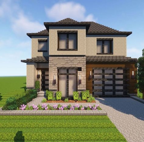 Minecraft | Builds | Tutorials on Instagram: “Modern House! By: @frostbuilds_ - Follow @minecraftscreative” Minecraft Modern City, Small Neighborhood, Apocalyptic City, Modern Minecraft, Modern Minecraft Houses, Houses Minecraft, Case Minecraft, House In Minecraft, Minecraft Decoration