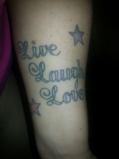 Live Laugh Love Live Laugh Love Tattoo, Love Tattoo, Love Tattoos, Live Laugh Love, Tattoo Quotes, Tattoo Ideas, Moon, Tattoos