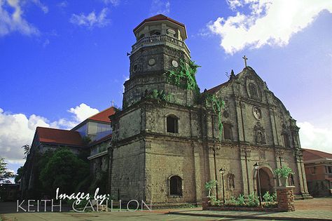 The Church of Sta. Monica in the town of Panay typifies the Spanish/Mexican Baroque design. But what makes this building interesting is what it houses. Inside hangs the largest bell in the Philippines and possibly the biggest of its kind in Asia.This massive artifact, called dakong lingganay(big bell), weights 10.4 tons and was cast in 1878 using 70 sacks of coins contributed by the townsfolk. The locals claim that when rung, the bell can be heard as far as 8 km away. by keithcabillon,via Flickr Baroque Churches Of The Philippines, Mexican Baroque, Philippine Churches, Monica Church, Houses Inside, Flower Background Iphone, Church Pictures, Baroque Design, Spanish Design